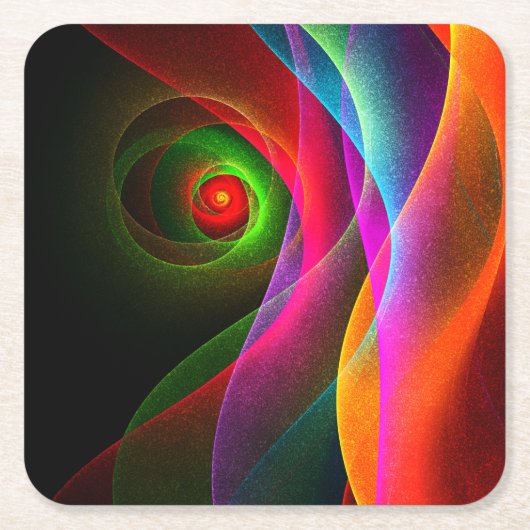 Red Green Orange Modern Abstrakt Art Pattern #22 Rechteckiger Pappuntersetzer (Vorderseite)