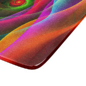 Red Green Orange Modern Abstrakt Art Pattern #22 Schneidebrett (Ecke)