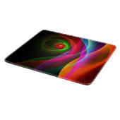 Red Green Orange Modern Abstrakt Art Pattern #22 Schneidebrett (Ecke)