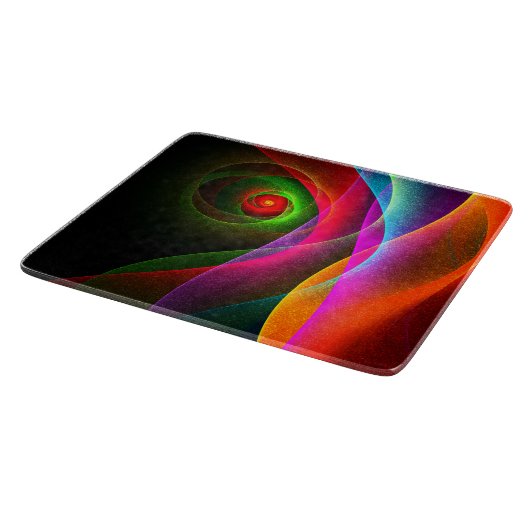 Red Green Orange Modern Abstrakt Art Pattern #22 Schneidebrett (Ecke)