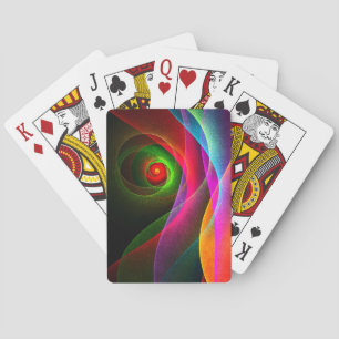 Red Green Orange Modern Abstrakt Art Pattern #22 Spielkarten