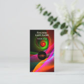 Red Green Orange Modern Abstrakt Art Pattern #22 Visitenkarte (Stehend Vorderseite)