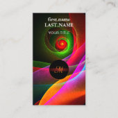 Red Green Orange Modern Abstrakt Art Pattern #22 Visitenkarte (Vorderseite)