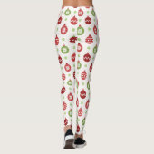 Red Green Ornaments Christmas Leggings Women (Rückseite)