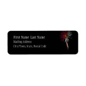 Red & Green Palm Address Label (Vorne)