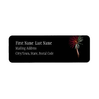 Red & Green Palm Address Label