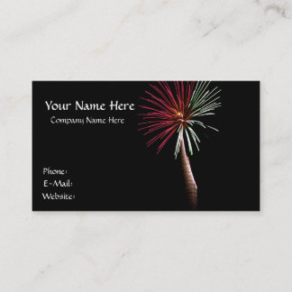 Red & Green Palm Business Card Visitenkarte