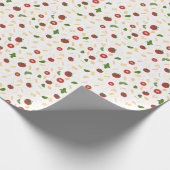 Red Green Pasta Tomato Basil  Geschenkpapier (Ecke)