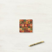 Red Green Patchwork Quilt Rustikales Bauernhaus Bl Post-it Klebezettel (Auf Schreibtisch)