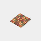 Red Green Patchwork Quilt Rustikales Bauernhaus Bl Post-it Klebezettel (angewinkelt)
