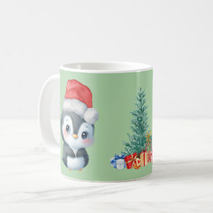 Red Green Penguin Santa Merry Weihnachtsfest Party Kaffeetasse