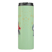 Red Green Penguin Santa Merry Weihnachtsfest Party Thermosbecher (Rückseite)