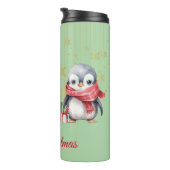 Red Green Penguin Santa Merry Weihnachtsfest Party Thermosbecher (Nach rechts gedreht)