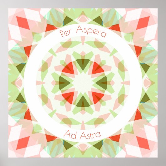 Red Green Per Aspera Ad Astra Stars Motivierend Poster (Vorne)