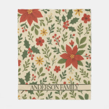 Red Green Pine und Berry Watercolor Holiday