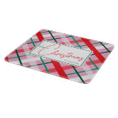 Red Green Pink Christmas Plaid Cutting Board Schneidebrett (Ecke)