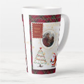 Red Green Plaid Christmas Milchtasse (Rechte Ecke)