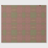 Red Green Plaid Pattern Geschenkpapier (Flach)