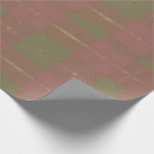 Red Green Plaid Pattern Geschenkpapier (Ecke)