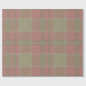 Red Green Plaid Pattern Wrapping Paper Geschenkpapier (Flach)