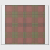 Red Green Plaid Pattern Wrapping Paper Geschenkpapier (Flach)