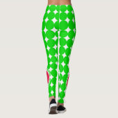 Red & Green Polka Dot Monogram Leggings (Rückseite)