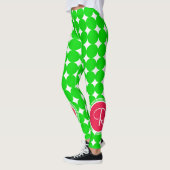 Red & Green Polka Dot Monogram Leggings (Links)