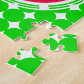 Red & Green Polka Dot Monogram Puzzle (Seite)