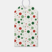 Red & Green Polka Dots Geschenkanhänger (Vorderseite)