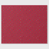 Red Green Punkt Metallic Pattern Holiday Geschenkpapier (Flach)