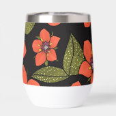 Red green purple Scarlet Pimpernel watercolor (Rückseite)