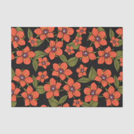 Red green purple Scarlet Pimpernel watercolor Seidenpapier