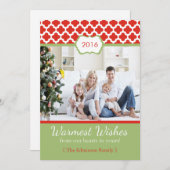 Red Green Quarter Weihnachtskarte Feiertagskarte (Vorne/Hinten)