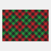 Red & Green Quilt Buffalo Karierter Urlaub Geschenkpapier Set (Vorderseite 2)