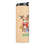 Red Green Rentier Santa Merry Weihnachtsfest Party Thermosbecher (Nach links gedreht)