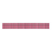 Red Green Retro Christmas Plaid Festive Classic Ripsband (Vorderseite)