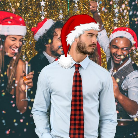 Red Green Reversible Buffalo Karo Weihnachten Krawatte