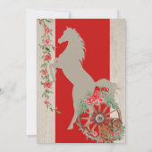 Red Green Rustic Boho Western Charra Quinceanera I Einladung (Rückseite)