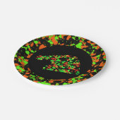 Red Green Santa Hat Splattered Paint Pappteller (Schrägansicht)