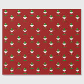 Red & Green Santa's Helper Elf Weihnachtsgeschenk  Geschenkpapier (Flach)