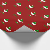 Red & Green Santa's Helper Elf Weihnachtsgeschenk  Geschenkpapier (Ecke)