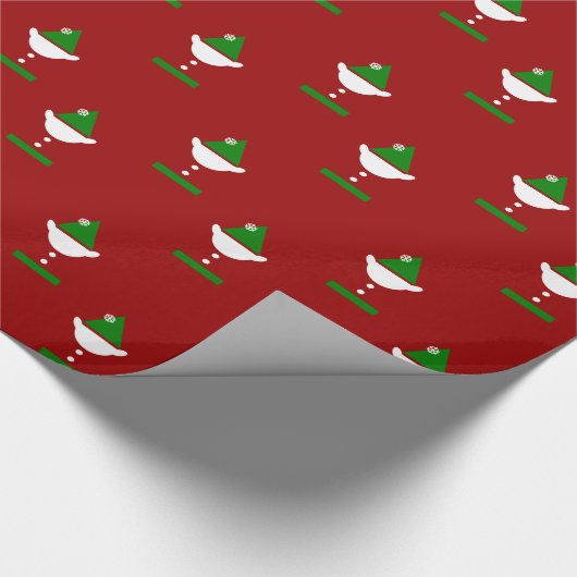 Red & Green Santa's Helper Elf Weihnachtsgeschenk  Geschenkpapier (Ecke)