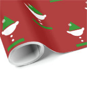 Red & Green Santa's Helper Elf Weihnachtsgeschenk  Geschenkpapier (Rolleneckpunkt)