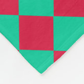 Red Green Schachbrett Diamond Pattern Fleecedecke (Ecke)