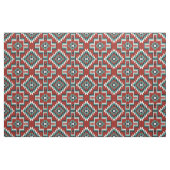 Red Green Schwarz-weiß Oriental Kilim Pattern Stoff (Fat Quarter (45,7 x 55,9 cm))