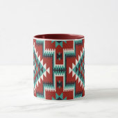 Red Green Schwarz-weiß Oriental Kilim Pattern Tasse (Zentrum)