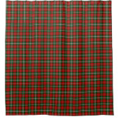 Red Green Scottish Tartan Kariert Duschvorhang (Vorderseite)