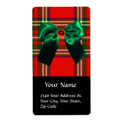 RED GREEN SCOTTISH TARTAN UND CHRISTMAS BOWS (Vorne)
