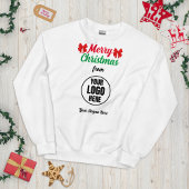 Red & Green Script Mercury Bow Logo Slogan Sweatshirt