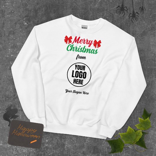 Red & Green Script Mercury Bow Logo Slogan Sweatshirt